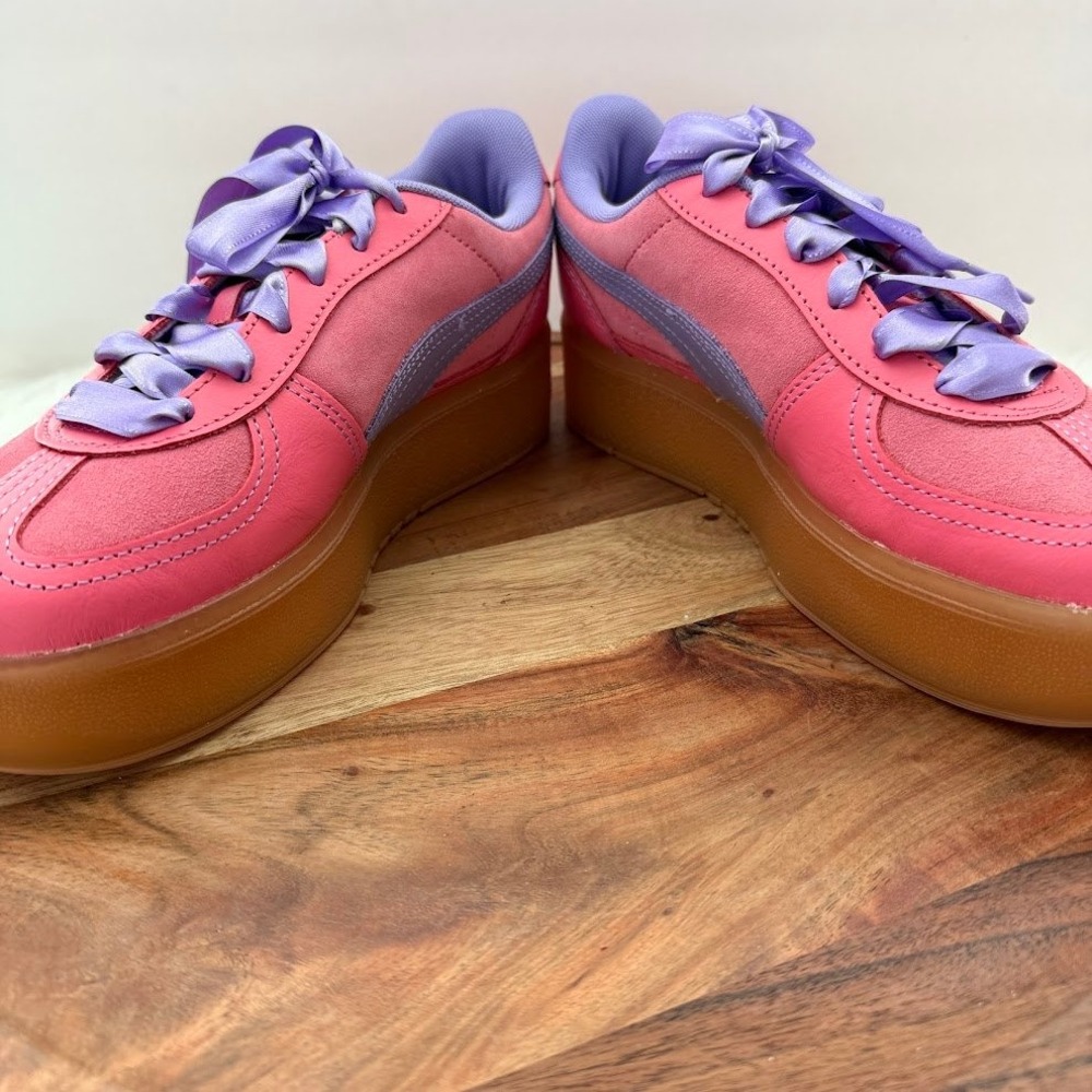 Puma Palermo Elevata CF Womens 8 Magic Rose Pink Purple Platform Sneakers 400452 - Picture 7 of 10